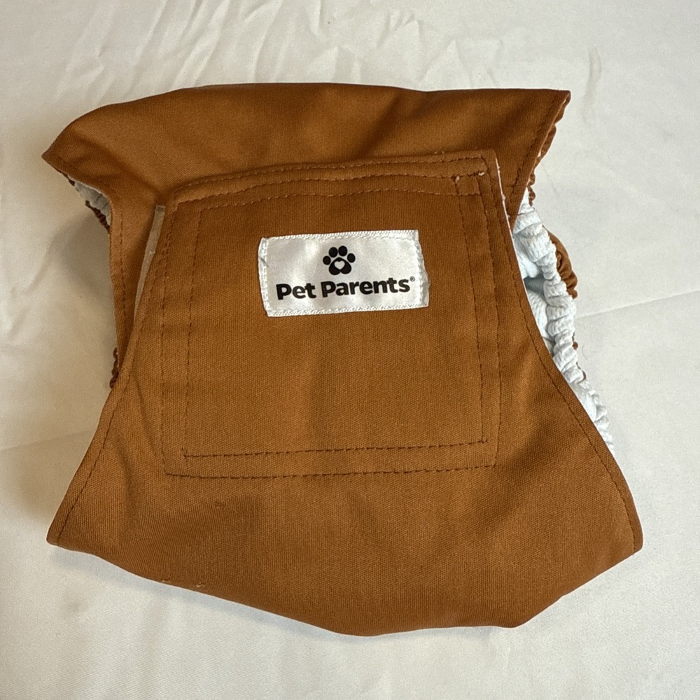 Pet Parents Washable Dog Diaper Medium in Brown
